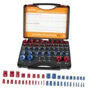 Nut and Bolt Thread Checker Box, Practical Thread Gauge Box, Blue & Red