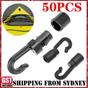 50PCS Plastic Kayak Bungee Shock Cord Open End Hooks for 6mm Rope Terminal Ends