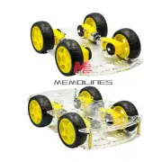 Transparent 4WD Robot Smart Car Single / Double Layer Kits Car For Arduino