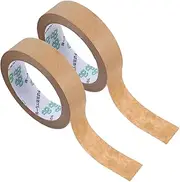 Zerodeko 2Rolls Writable Kraft Paper Tape Self Adhesive Packing Tape for Shipping and Sealing DIY Mailing Tape for Boxes for Labeling and Organizing