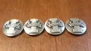 4 University of Idaho Vandals Screw in Conchos for Belts comes with Screws