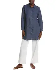 EILEEN FISHER Petite Linen Shirt