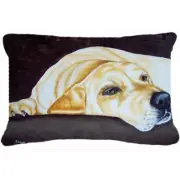 Carolines Treasures AMB1072PW1216 Naptime Yellow Labrador Fabric Decorative P...