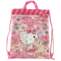 在飛比找樂天市場購物網優惠-小禮堂 Hello Kitty 尼龍束口後背袋 尼龍手提袋 