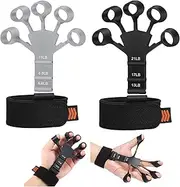 Auetrcls 2 Pack Grip Strength Trainer - Hand Exercisers for Finger Exerciser Forearm Strengthener Workout Equipment Tool the Gripper Claw Vein Buddy Grey