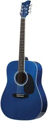 Jay Turser JJ45-TBL-A Dreadnought Acoustic Guitar – Transparent Blue​