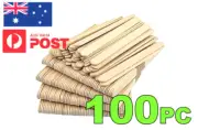 100 X WOODEN CRAFT STICKS*** PADDLE POP POPSICLE Coffee Stirrers Ice Cream