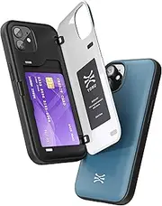 TORU CX Hybrid for iPhone 12 / iPhone 12 Pro Wallet Case | Dual Layer Slim Protective Hard Cover with Hidden 2-Credit Card Slot Holder - Blue