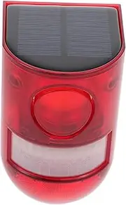HEALEEP 1pc Solar Motion Sensor Security Light LED Flashing Warning Strobe Alarm for Outdoor Use Theft Alert for Farm Garden and Emergency Situations