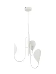 Caspian 3 Light LED Colour-Shifting Drop Pendant in Textured White
