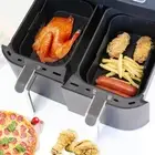 2Pcs Air Fryer Silicone Liner with Silicone Mitts Reusable Air Fryer Caiky