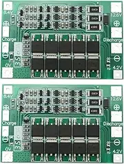 eMagTech 2PCS Lithium Battery Protection Board 3S 60A 12.6V Multi-Protection Lithium Battery 18650 Charging Protection Board BMS PCB Board with Balance Charging