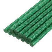 12pcs Mini Hot Glue Sticks for Glue Gun 0.43-inch x 4-inch Glitter Green
