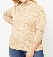 LOFT Ann Taylor Plus Giraffe Mock Neck Sweater Size 16/18