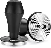 [Normcore] Coffee Tamper 53.3 mm - Pressure Regulating - Barista Stamp with 15 lb / 25 lb / 30 lbs Contact Pressure - Aluminium Handle Mat (Tamper-Base Ripple, Diameter 53.3 mm)