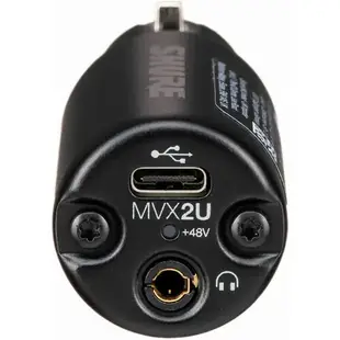Shure MVX2U MOTIV XLR to USB-C 直播轉接器 數位錄音介面 愷威電子 高雄耳機專賣(公司貨)