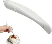 Latte Art Pen for Coffee, Coffee Art Pen, Electric Latte Art Pen, Electric Coffee Art Pen, Electrical Coffee Carving Pen, Coffee Carving Pen Portable Electric Latte Art Pen (White)
