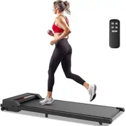 Advwin Walking Pad Treadmill Under Desk Electric Walking Machine Home Office Gym Exercise Fitness Black