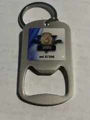 NEW Key Chain Aluminum Beer BOTTLE CAN OPENER Lion King Simba Disney Safari Scsr