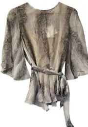 SASS & BIDE Top Grey Size AU 8 / US 6 BNWT Peace Train Blouse With Cami