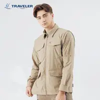 在飛比找momo購物網優惠-【TRAVELER 旅行者】24SS男款可拆袖防蚊彈性抗UV