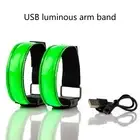 Glowing Armband Battery Powered Fastener Tape High Brightness Light Up Armband