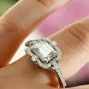 2.5Ct Emerald Cut Lab Created Art Deco Style 14K White Gold FN Gift Ring