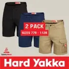 2 Pack - Hard Yakka Legends Relaxed Fit Cotton Work Cargo Short, Y05066