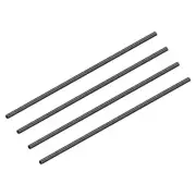 4 Pack 6mmx4mmx400mm Carbon Fiber Round Tubes 3K Roll Wrapped Glossy Carbon Tube