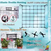 Hydroponics Elastic Trellis Netting Net Mesh Grow Tent Plant Top Support 3x3FT