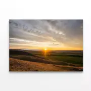 Sunset at Grasslands with Sky Print 100% Australian Made 90 x 60cm (Stretched)