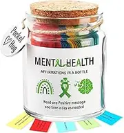 Affirmation Messages Jar- Portable Affirmation Messages Bottle | Positive Messages In A Bottle For Relaxation | Daily Inspiration Affirmations Bottle For Sister Girlfriend Daughter