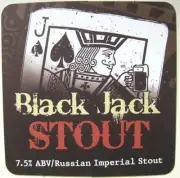 BLACK JACK STOUT Beer COASTER Mat w/ Playing CARD, DuClaw Brewing, MARYLAND 2010