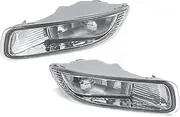 SILILAN 1 Pair Clear Lens Bumper Fog Light Lamps with Bulbs Fit for to-yota Corolla 2003-2005