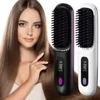 Cordless Hair Straightener Brush Ionic Straight Hair Comb for Women