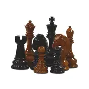 Yardgames 20cm (8 Inch) Handmade Teak Chess Pieces. Play Queens Gambit.