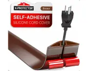 6m Floor Cable Cover - Floor Cord Protector - Silicone Cord Protector, Brown