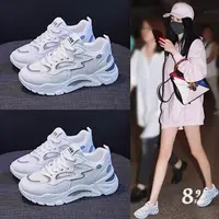 在飛比找momo購物網優惠-【89 zone】日系時尚小白質感透氣厚底 女鞋 運動鞋 大