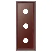 3 Gang Traditional Switch Block, Polished Cedar