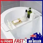 White Bathroom Expandable Bath Caddy Holder Tray Over Bathtub Rack Support Spa T