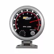 95mm or 3 3/4" GlowShift Tinted Tachometer w/ Shift Light Gauge - GS-T09