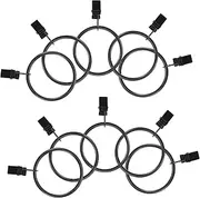 10pcs Curtain Clip Ring Curtains Clips Curtain Hooks Shower Curtain Hook Black Iron