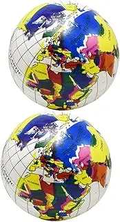 Operitacx 2pcs Globe Beach Ball Inflatable Globe Ball Beach Balls Swimming Pool Inflatable Balls Inflatable Beach Ball Pool Balls Beach Inflatable Balls Swimming Party Ball Pool