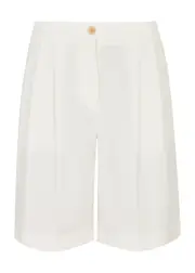 Totême Twill Shorts - White - 40 (UK12 / M) 40 (UK12 / M)