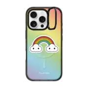 iPhone 16 Pro Impact Ring Stand Case MagSafe Compatible Double Rainbow