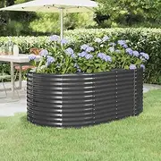 VRAXO Garden Raised Bed Powder-Coated Steel 175x100x68 cm Anthracite -11.3KG,319061
