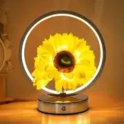 Rechargeable Ring Light with Sunflowers