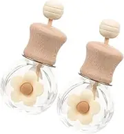 2PCS Decorative Car Diffuser Bottle Milk Tea Color Essential Oil Diffuser for Vent Stylish Aroma Ornament with Easy Clip Installation for Enhanced Comfort