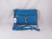 Rebecca Minkoff Mini Mac Clutch in Turquoise with Silver Hardware NWT
