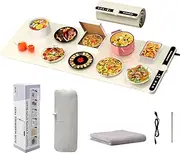 ◉ XXXL Large Food Warming Mat - 9 Temperature Settings, 6 Timer Options, Auto Shut-Off, Full Surface 8S Heating, Electric Warming Tray with Automatic Child Safety Lock for Parties Buffet